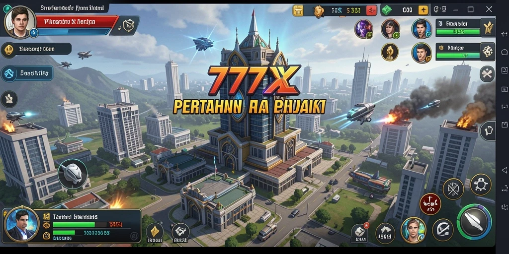Tangkapan layar menunjukkan aksi intens dalam gameplay Tower Defense.