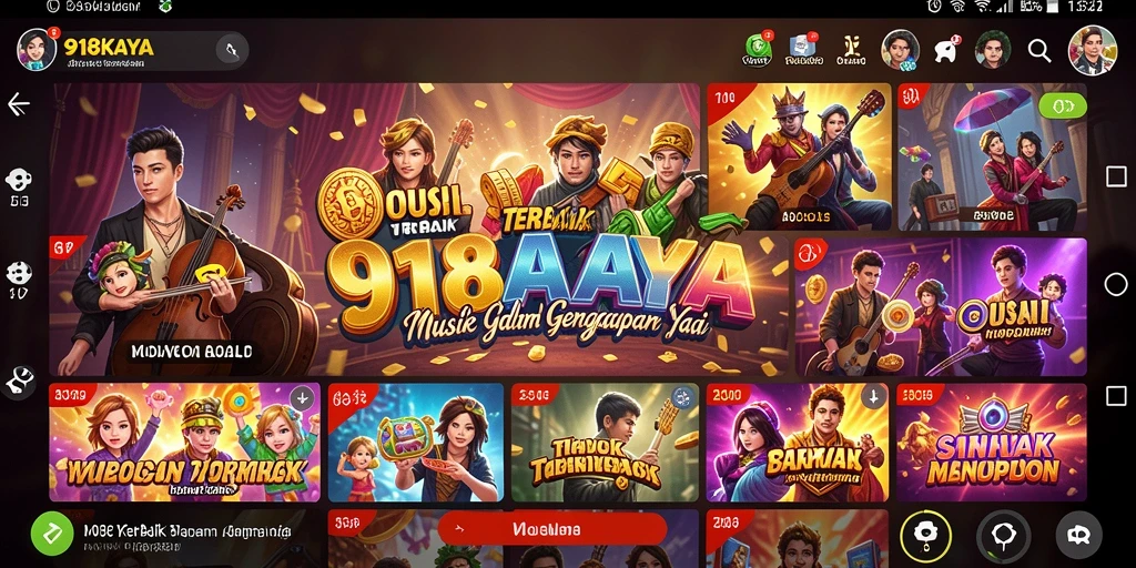 Tampilan gameplay <strong>918KAYA</strong> dengan notasi musik yang interaktif.