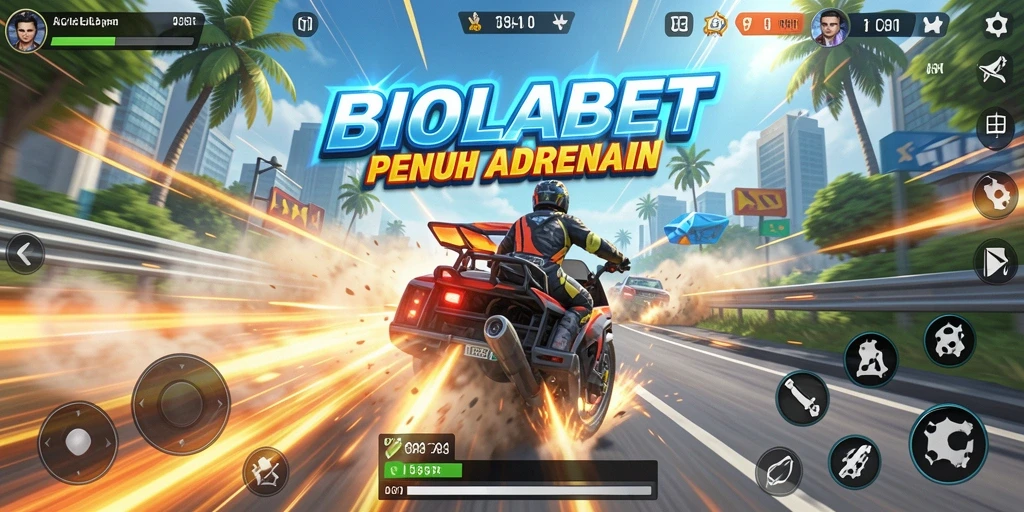Tampilan menarik dalam gameplay balapan BIOLABET yang seru.