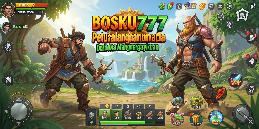 Screenshot menampilkan gameplay BOSKU777 dalam dunia terbuka yang luas.