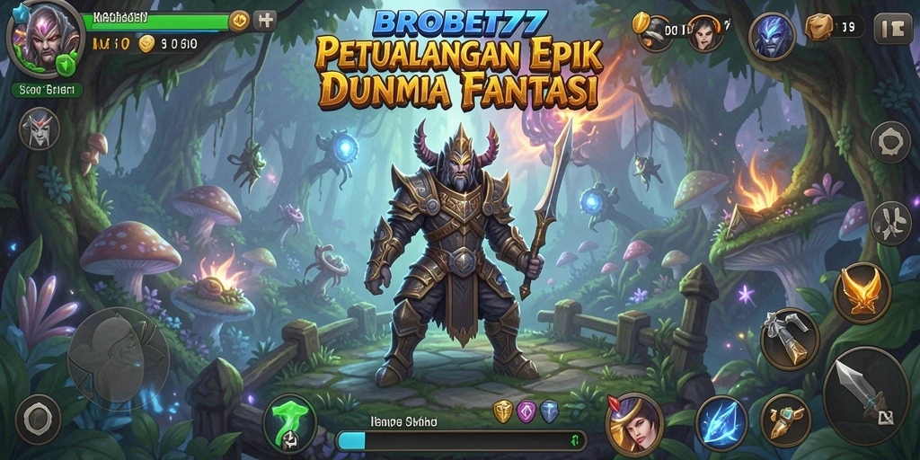 Tampilan gameplay epik BROBET77 dengan pertempuran ARPG yang menegangkan.