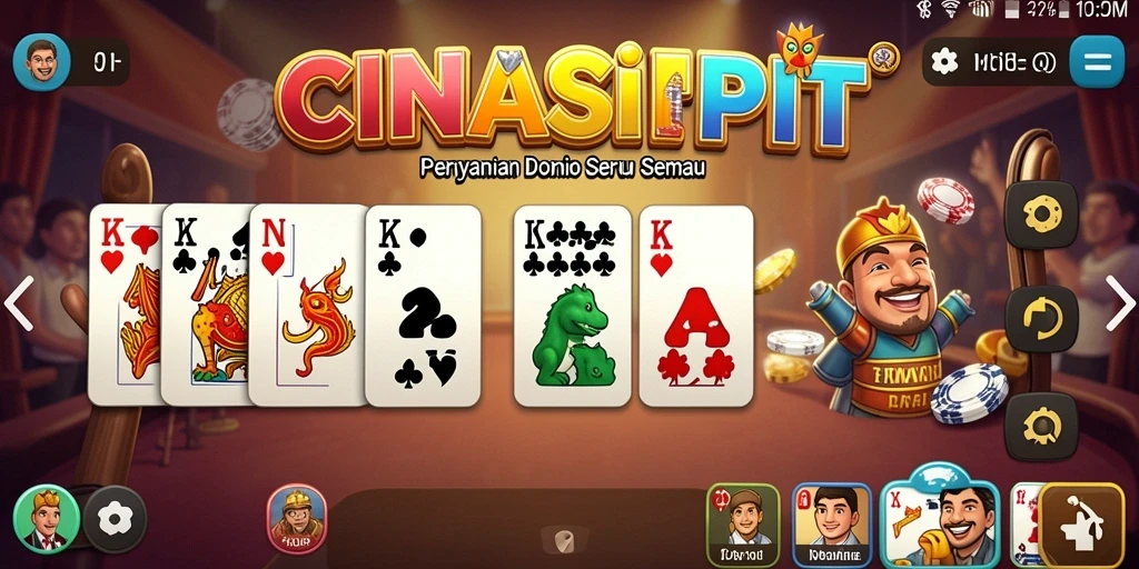 Screenshot CINASIPIT menampilkan gameplay menarik permainan Domino.