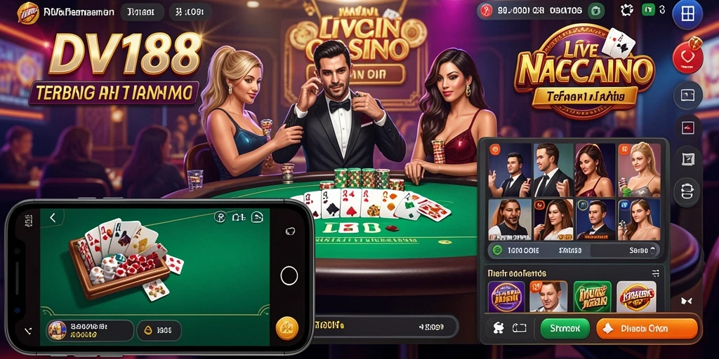 Tampilan gameplay Live Casino yang menarik dan interaktif di DV188.