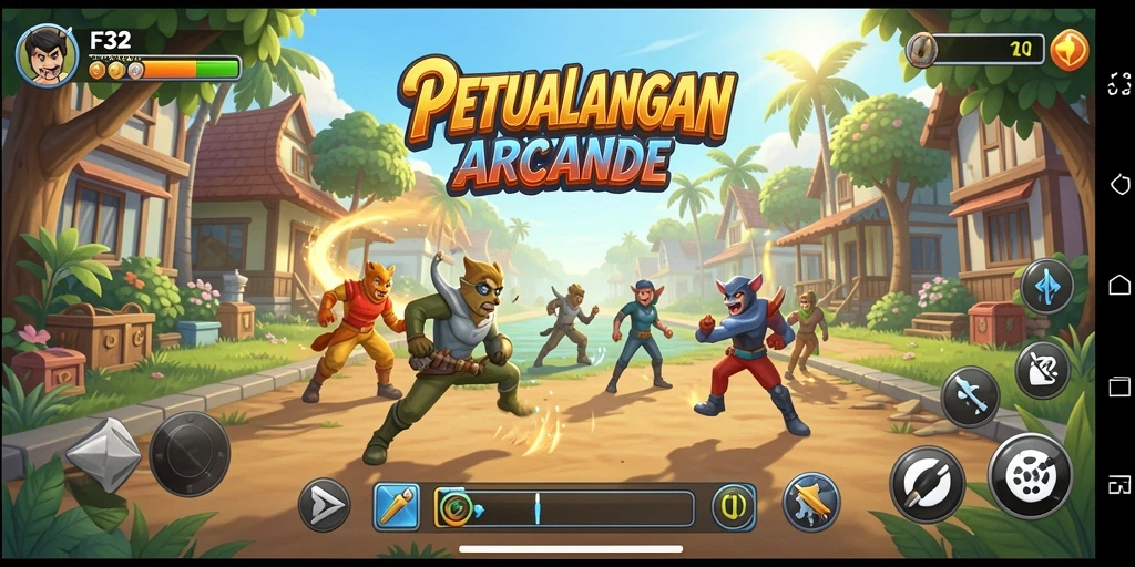 Tampilan gameplay seru dan tantangan menarik dalam F32.