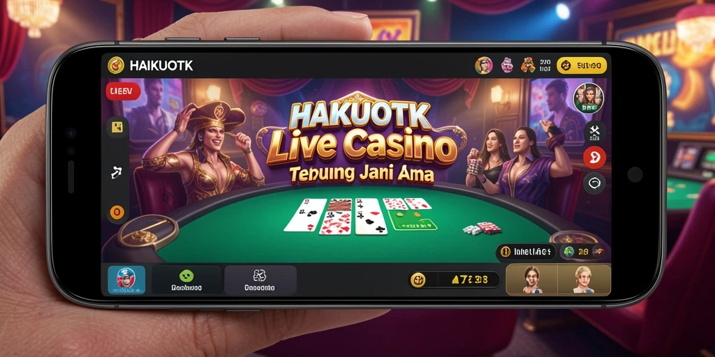 Tampilan gameplay HAIKUOTK dengan dealer langsung dan pemain aktif.