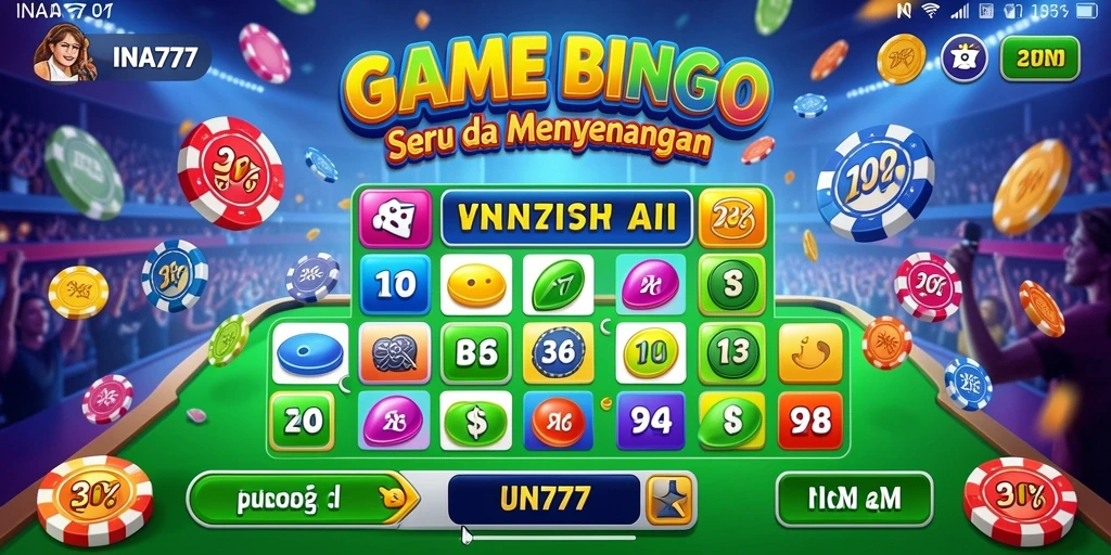 Tampilan gameplay yang menarik di INA777 dengan suasana Bingo.