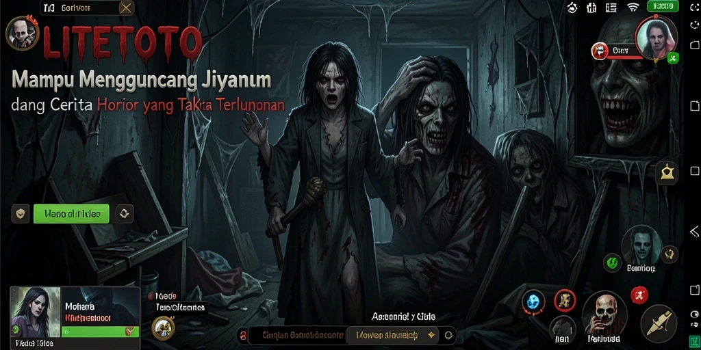 Tampilan menakutkan dalam gameplay LITETOTO yang menggugah adrenalin.