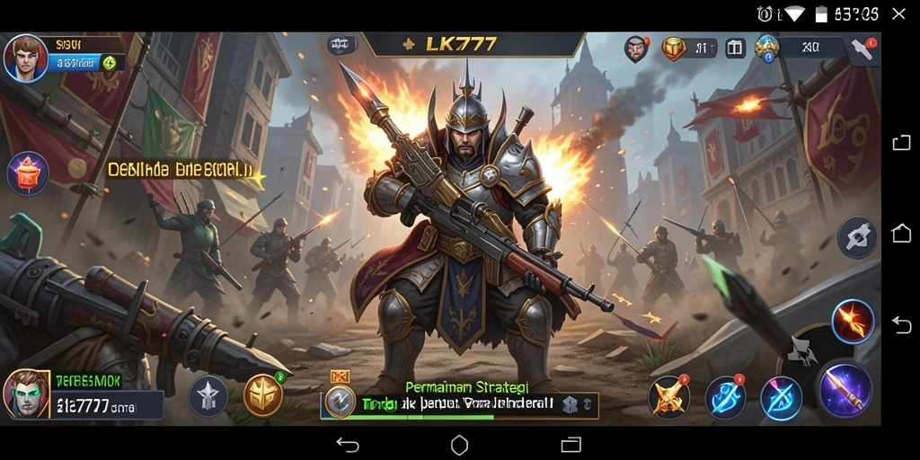 Tampilan gameplay menegangkan di LK777 dengan pertempuran strategis.