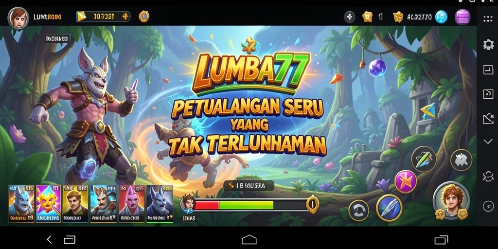 Tangkapan layar dari gameplay petualangan seru LUMBA77.