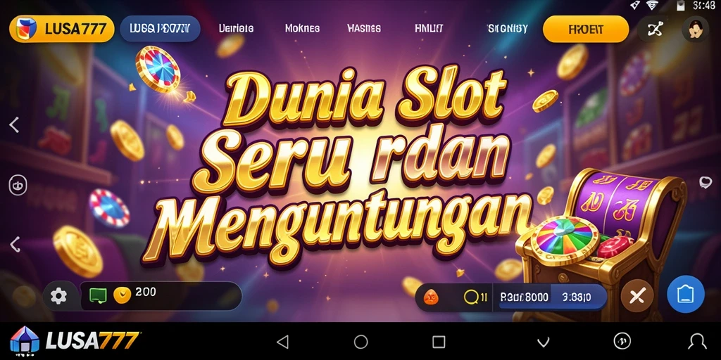 Screenshot menunjukkan permainan Slot yang mendebarkan di LUSA777.