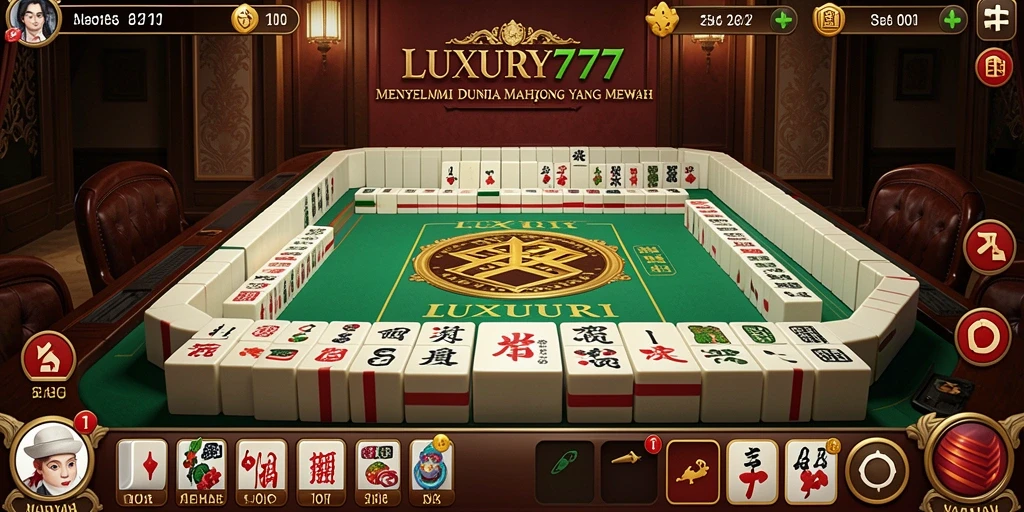 Tangkapan layar utama LUXURY777 menampilkan aksi gameplay Mahjong yang menarik.