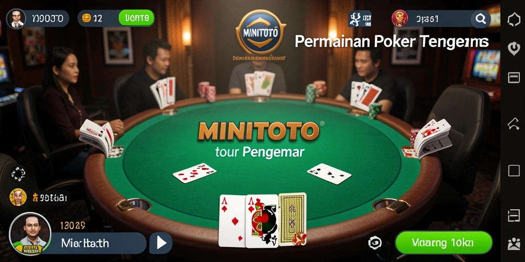 Screenshot gameplay MINITOTO menampilkan aksi seru permainan Poker.
