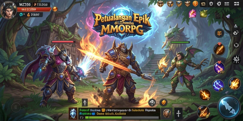 Tampilan gameplay MZ356 yang menakjubkan dalam dunia MMORPG.