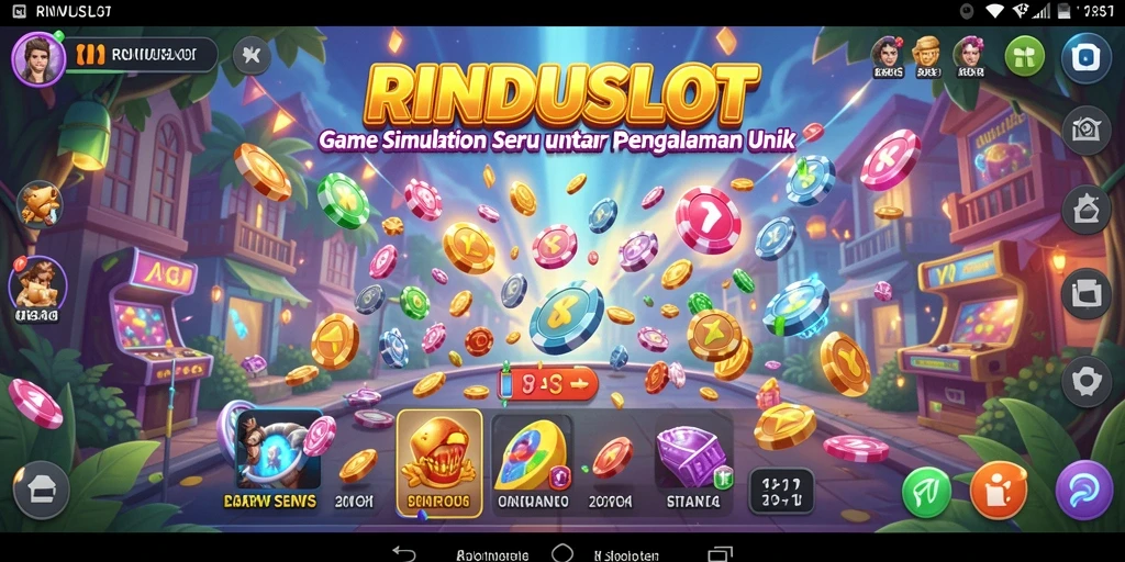 Tampilan gameplay menarik dari RINDUSLOT dengan mesin slot beragam.