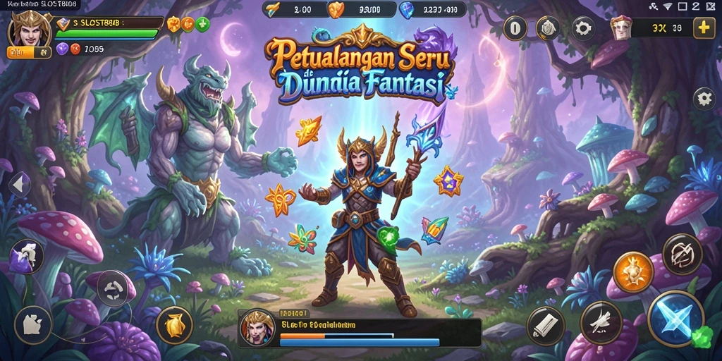 Tangkapan layar SLOST8808 menampilkan aksi petualangan seru di dunia fantastis.