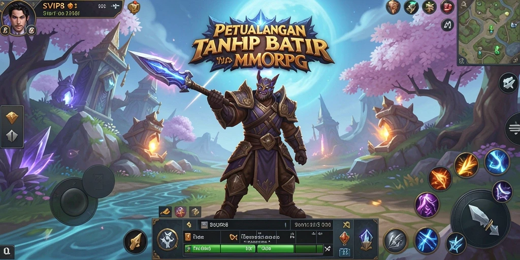 Tangkapan layar gameplay SVIP8 yang menampilkan pertarungan epik di dunia MMORPG.