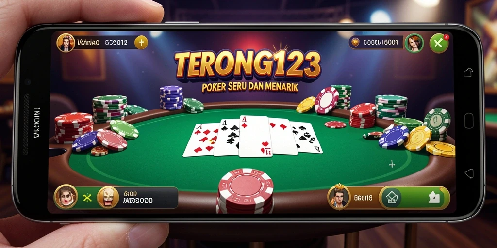Tampilan gameplay seru dalam aplikasi Poker TERONG123.