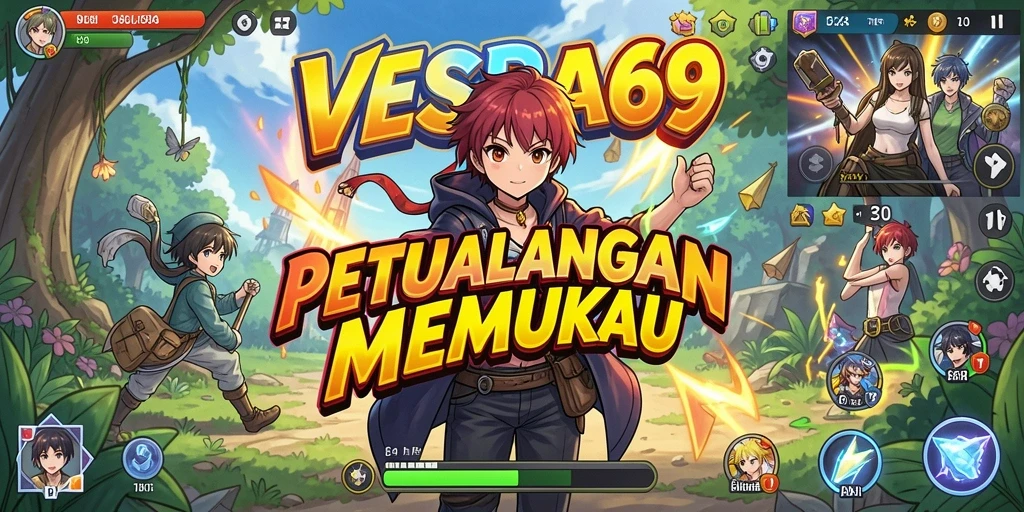 Tampilan menarik dari gameplay VESPA69 yang menampilkan karakter Anime.