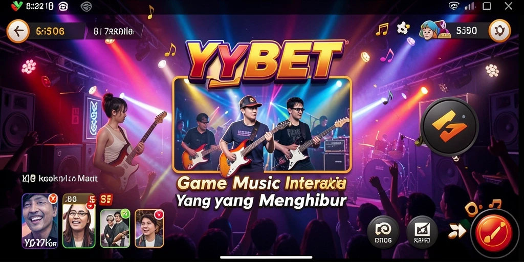 Screenshot gameplay YYBET menunjukkan interaksi pemain dengan berbagai lagu.